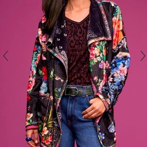 JOHNNY WAS JOAN WRAP SHERPA JACKET (REVERSIBLE)